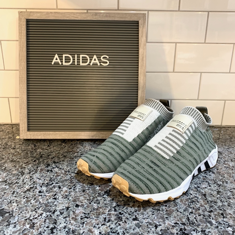 Adidas Women’s EQT Sock Primeknit Cargo-Brown New - Picture 1 of 8